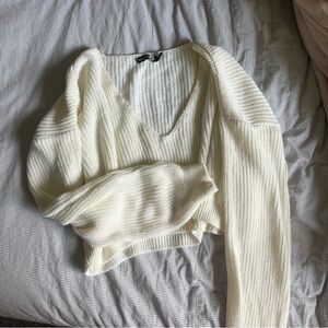 Cream Crop Sweater